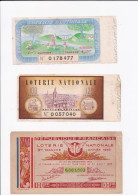 Lot 3 Beau Billets Loterie  A Identifier - Billetes De Lotería