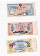 Lot 3 Beau Billets Loterie  A Identifier - Billetes De Lotería