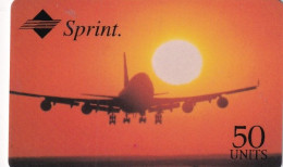 USA - Airplane, Sprint Global Prepaid Card 50 Units, Exp.date 03/97, Used - Sprint