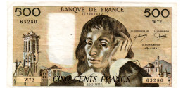 FRANKRIJK  500 FRANCS 3-2-1977 - 500 F 1968-1993 ''Pascal''