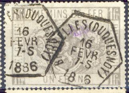 Tb173: Met Violet Pub Stempel: ...XLE... N°: SP6 : HEXAGONE : Type: B : BRUXELLES(DUQUESNOY)  - Zonder Speldeprik - - Used