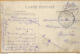 Op 406: S.M. : _ PMB _ BLP 1 VII 15 > * LEYSELE * 4 VII __ [1915]:sterstempel /pk:Fécamp- Départ Du Navire Terre Neuvier - Zona Non Occupata