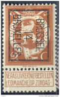 _Cb453: N°50:  - B - : BRUSSEL 14 BRUXELLES : X (= Met Scharniertje ..) - Sobreimpresos 1912-14 (Leones)