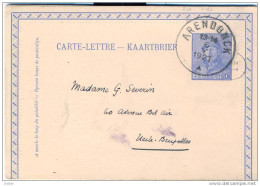 X_ik818_CARTE-LETTRE ---KAARTBRIEF: 25 Ct: ARENDONCK  ^  1921 > Uccles- Bruxelles - Postbladen