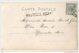 _Zn906: Fantasiekaartje : N°53- Tab: BRUXELLES(MIDI + Griffe: WAUTHIER BRAINE :  22 AOUT 1905 - Postmarks - Lines: Ambulant & Rural