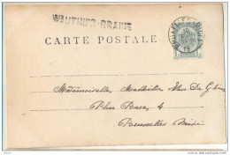 _Zn909: Fantasiekaartje : N°53- Tab: BRUXELLES(MIDI + Griffe: WAUTHIER BRAINE :  10 AOUT 1905 - Postmarks - Lines: Ambulant & Rural