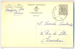 _Nx338: 1,20F Carte Postale POSTKAART :  D  FOSSE   D 11-6-57   > Courtrai - Postkarten 1951-..