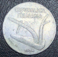 Italia 10 Lire, 1954 - 10 Liras