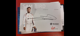 Sam Bird Autografo Autograph Signed - Automobile - F1