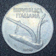 Italia 10 Lire, 1956 - 10 Liras