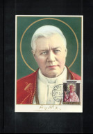 Vatican 1954 Pope Pius X - Portrait From Guido Freganti Carte Maximum - Cartoline Maximum