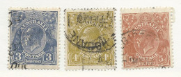 25864) Australia George V  2nd Watermark Multi Small Crown  1929 - Used Stamps