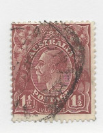 25871) Australia George V   Watermark  Multi Small Crown  1930 ""Haif"" Flaw - Used Stamps