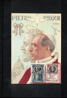 Vatican 1953 Saint Peter + Pope Pius XII Carte Maximum - Cartoline Maximum