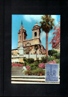 Vatican 1959 Roman Obelisk Trinita Del Monti Carte Maximum - Maximum Cards
