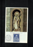 Vatican 1960 Saint Antonius - Statue By Dupre Carte Maximum - Maximum Cards