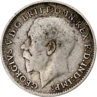 Grande-Bretagne, George V, 3 Pence, 1919, TB+, Argent, KM:813 - F. 3 Pence