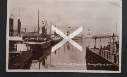 CROSS CHANNEL STEAMERS AT DONEGALL QUAY BELFAST OLD R/P POSTCARD NORTHERN IRELAND - Belfast