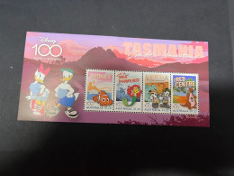 25-12-2023 (stamp) Australia (mint / Neuf) Disney Centenary - Tasmania Craddle Mountain (4 Stamps Mini-sheet) - Ungebraucht