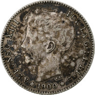 Espagne, Alfonso XIII, Peseta, 1900, Madrid, TTB, Argent, KM:706 - Premières Frappes