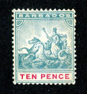 634 BCXX 1892 Scott # 78 Mng (offers Welcome) - Barbados (...-1966)