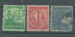 230045526  CUBA  YVERT  Nº257/259 - Usados