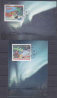 1994 Greenland 254-255 Maximum Card Christmas 5,00 € - Cartas Máxima