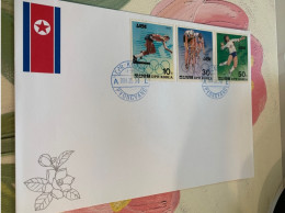 2014 Olympic Race Cycling Volleyball Perf  Korea Stamp FDC Local Official Covers - Esgrima