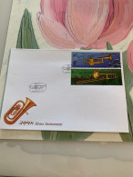 Korea Stamp 2020 Music Trombone Trumpet Perf FDC - Tafeltennis