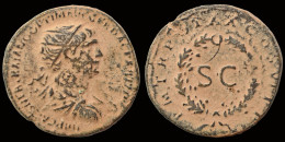 Trajan AE Semis Legend In Wreath - The Anthonines (96 AD To 192 AD)