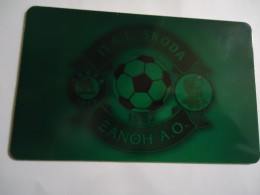 GREECE USED   CARDS   SPORTS FOOTBALL  Π.Α.Ε SKODA ΞΑΝΘΗΣ Α.Ο - Deportes