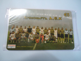 GREECE ΜΙΝΤ  CARDS   SPORTS FOOTBALL Π.Α.Ε. ΑΕΚ - Sport