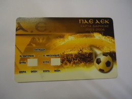 GREECE ΘΣΕΔ CARDS   SPORTS FOOTBALL Π.Α.Ε. ΑΕΚ - Sport