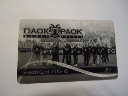 GREECE USED   CARDS   SPORTS WOMEN FOOTBALL  Π.Α.Ε ΠΑΟK - Sport