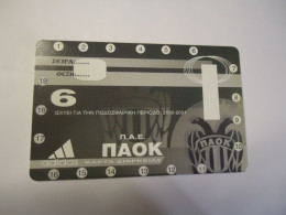 GREECE USED   CARDS   SPORTS FOOTBALL  Π.Α.Ε ΠΑΟK - Sport