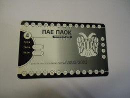 GREECE USED   CARDS   SPORTS FOOTBALL  Π.Α.Ε ΠΑΟK - Sport