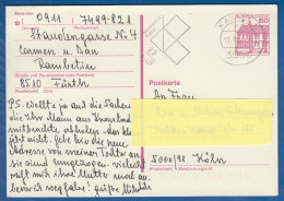 Deutschland; BRD; Postkarte; 60 Pf Schloss Rheydt; Kassel 1987; Bild1 - Cartes Postales - Oblitérées