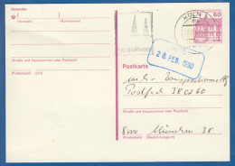 Deutschland; BRD; Postkarte; 60 Pf Schloss Rheydt; Köln 1990; Bild2 - Postkarten - Gebraucht