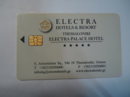 GREECE   SMART  CARDS  HOTEL KYE   ELECTRA PALACE THESSALONIKI - Griechenland