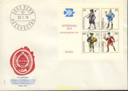 408282 MNH SUIZA 1974 INTERNABA 1974. CENTENARIO DE LA UPU - Unused Stamps