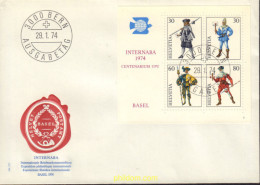 408282 MNH SUIZA 1974 INTERNABA 1974. CENTENARIO DE LA UPU - Neufs