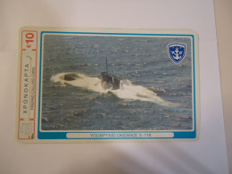 GREECE  PREPAID CARDS   SUBMARINE  SHIP SHIPS WARSHIPS 10 - Barche