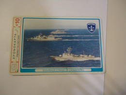 GREECE  PREPAID CARDS   SHIP SHIPS WARSHIPS  10 - Boten