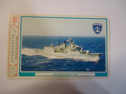 GREECE  PREPAID CARDS   SHIP SHIPS WARSHIPS  ,10 - Bateaux