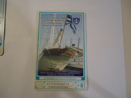 GREECE  PREPAID CARDS  BOATS  SHIP SHIPS AND FLAGS  5 - Boats