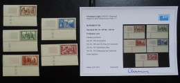 Saarland Mi 299-303 ** BR , Bogenecke , Volkshilfe Gemälde , BPP Geprüft - Unused Stamps