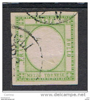 PROVINCE  NAPOLETANE:  1861  EFFIGIE  -  1/2  TORNESE  VERDE  US. -  OTTIMI  MARGINI  -  SASS. 17 - Napoli