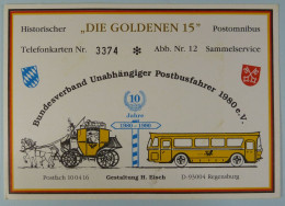 GERMAN - DIE GOLDENEN 15 - Postomnibus - Bayerischer Motor-Postbus 1905 - Mint In Original Folder - Sonstige & Ohne Zuordnung