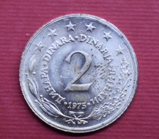 Coins Yugoslavia 2 Dinara 1975 TIRAGE 93 000 RARE KM#57 - Yugoslavia