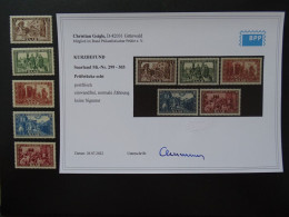 Saarland Mi 299-303 ** , Volkshilfe Gemälde , BPP Geprüft - Unused Stamps